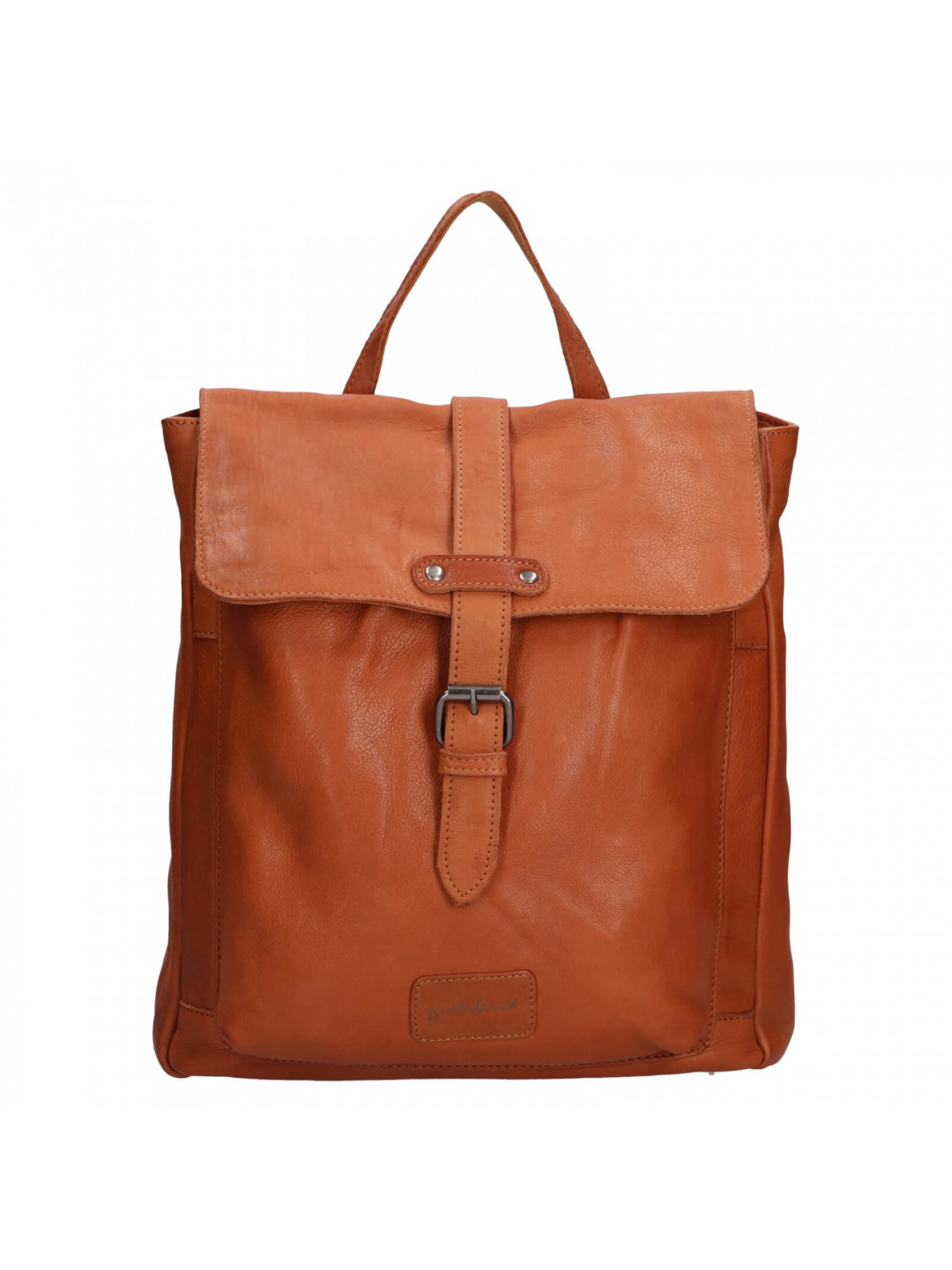 Vintge kožený batoh na notebook Justified Anest – koňak